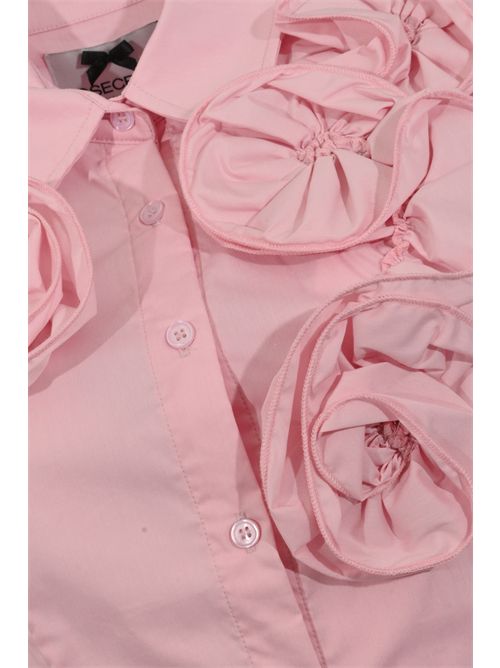 Camicia in popeline di cotone con rose Rosa NO SECRETS | 261NS118ROSA